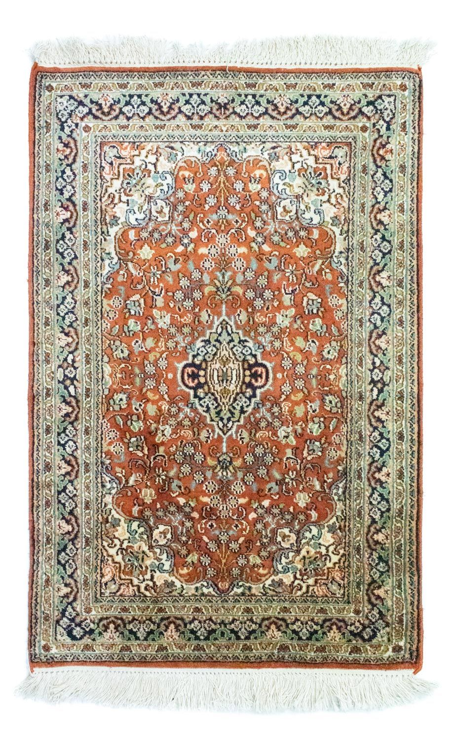 Silk Rug - Kashmir Silk - 94 x 63 cm - rust