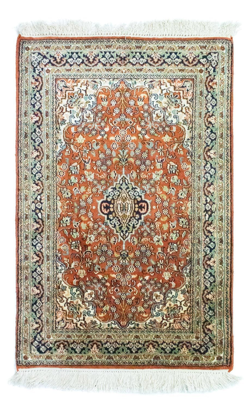 Silk Rug - Kashmir Silk - 94 x 63 cm - rust