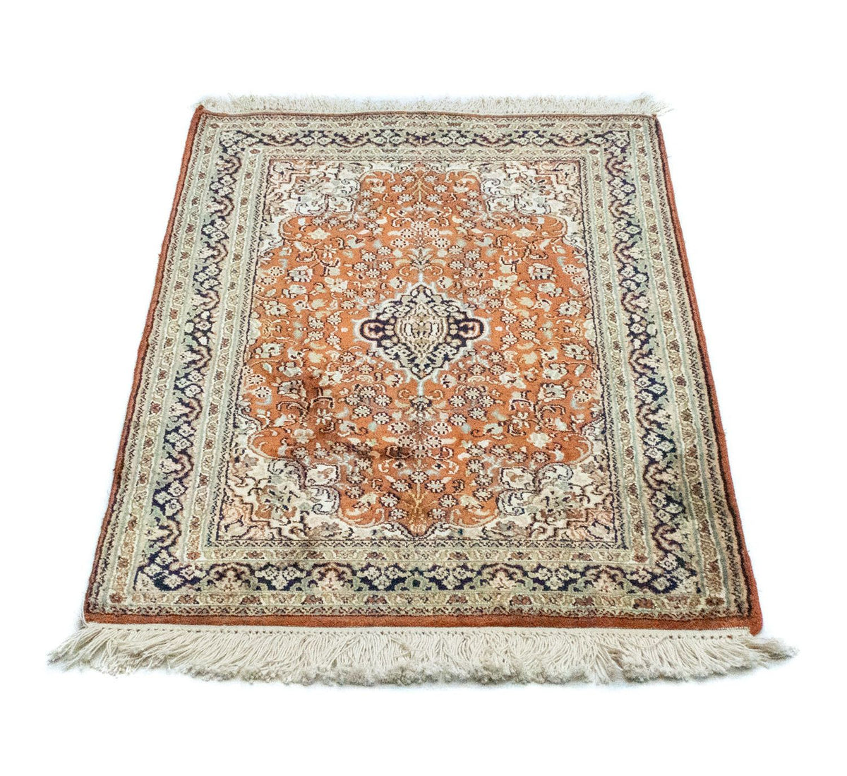 Silk Rug - Kashmir Silk - 94 x 63 cm - rust