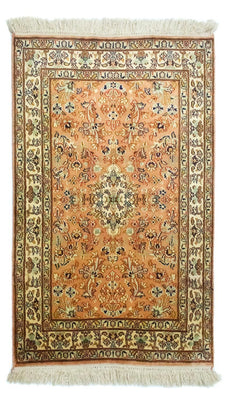 Silk Rug - Kashmir Silk - 95 x 61 cm - rust
