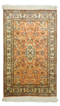 Silk Rug - Kashmir Silk - 95 x 61 cm - rust