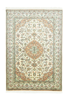 Silk Rug - Kashmir Silk - 183 x 129 cm - beige