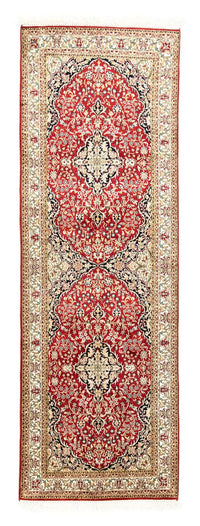 Runner Silk Rug - Kashmir Silk - 237 x 80 cm - red