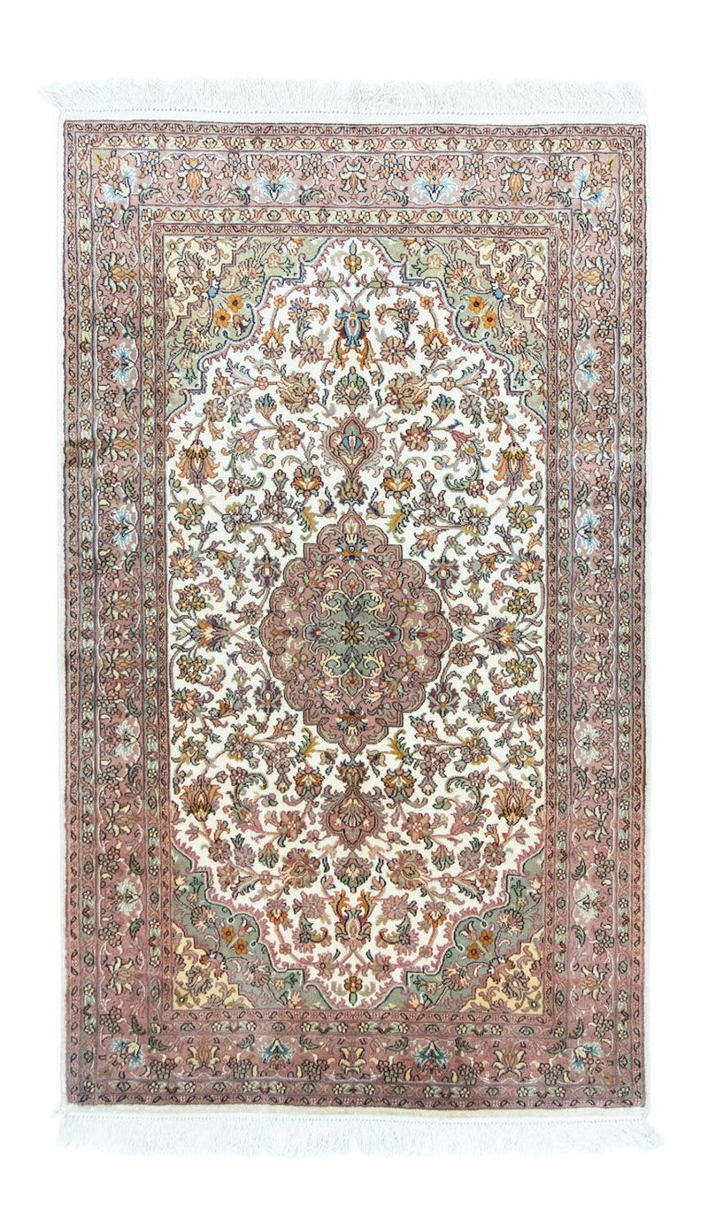 Silk Rug - Kashmir Silk - 159 x 94 cm - beige