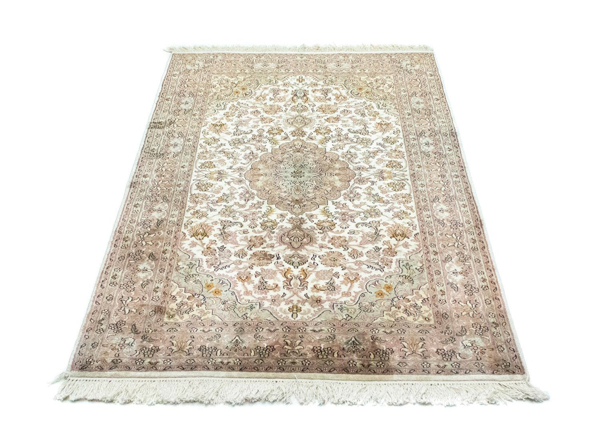 Silk Rug - Kashmir Silk - 159 x 94 cm - beige