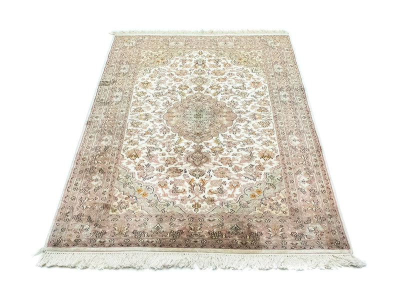 Silk Rug - Kashmir Silk - 159 x 94 cm - beige