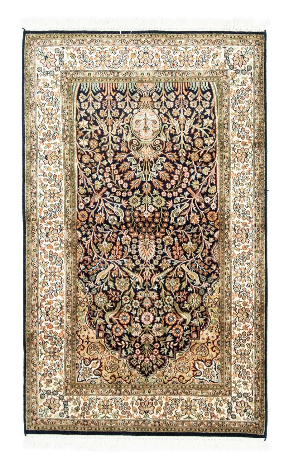 Silk Rug - Kashmir Silk - 156 x 95 cm - blue