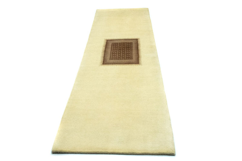 Runner Gabbeh Rug - Loribaft Perser - 271 x 70 cm - beige