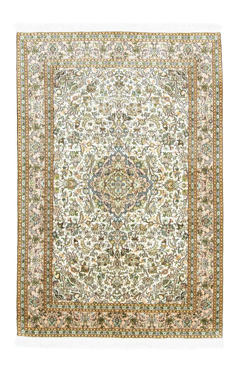 Silk Rug - Kashmir Silk - 183 x 125 cm - beige