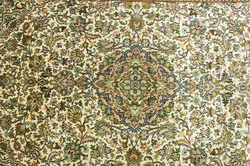 Silk Rug - Kashmir Silk - 183 x 125 cm - beige
