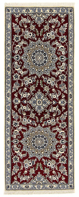 Runner Perser Rug - Nain - Royal - 203 x 81 cm - dark red
