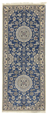 Runner Perser Rug - Nain - Royal - 198 x 83 cm - blue