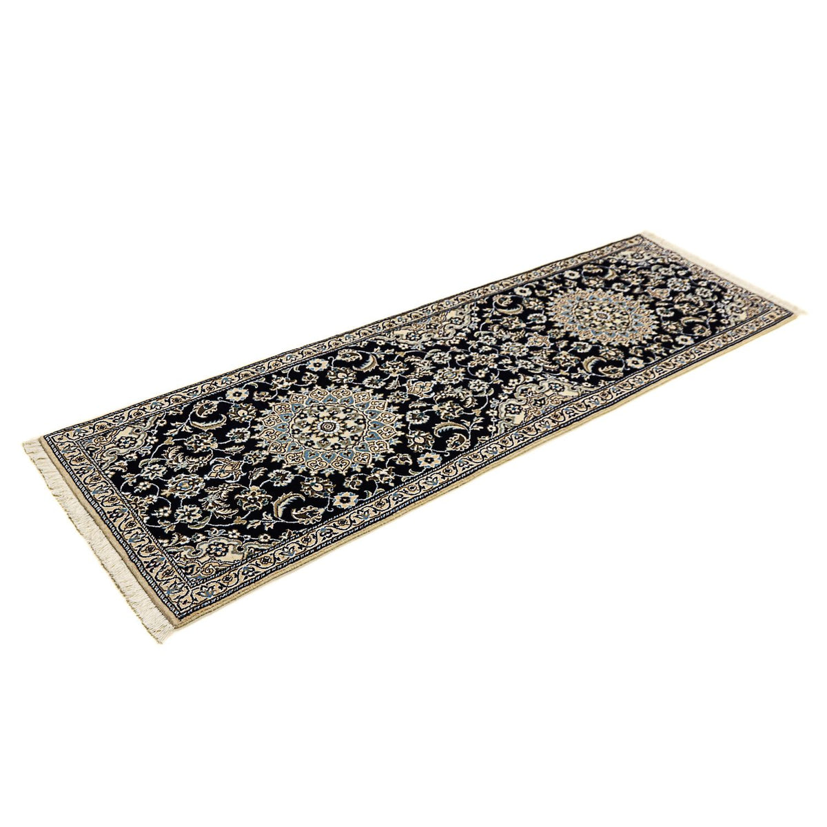 Runner Perser Rug - Nain - Royal - 200 x 62 cm - dark blue