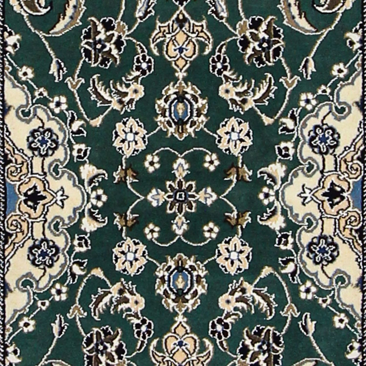 Runner Perser Rug - Nain - Royal - 200 x 60 cm - dark green