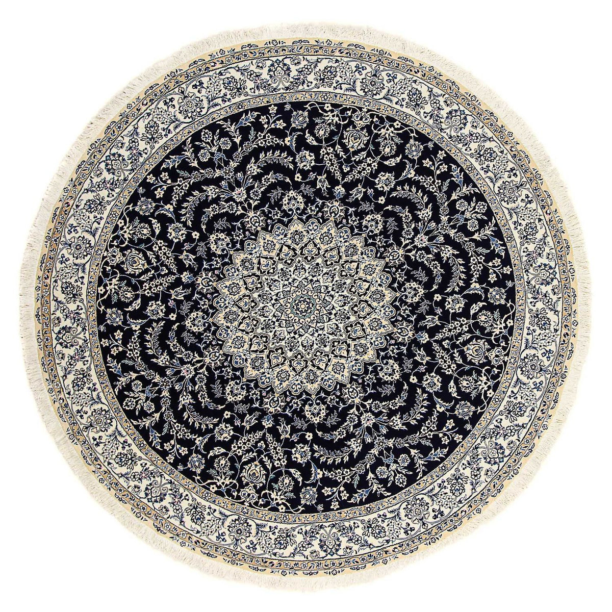 Perser Rug - Nain - Royal round  - 260 x 260 cm - dark blue