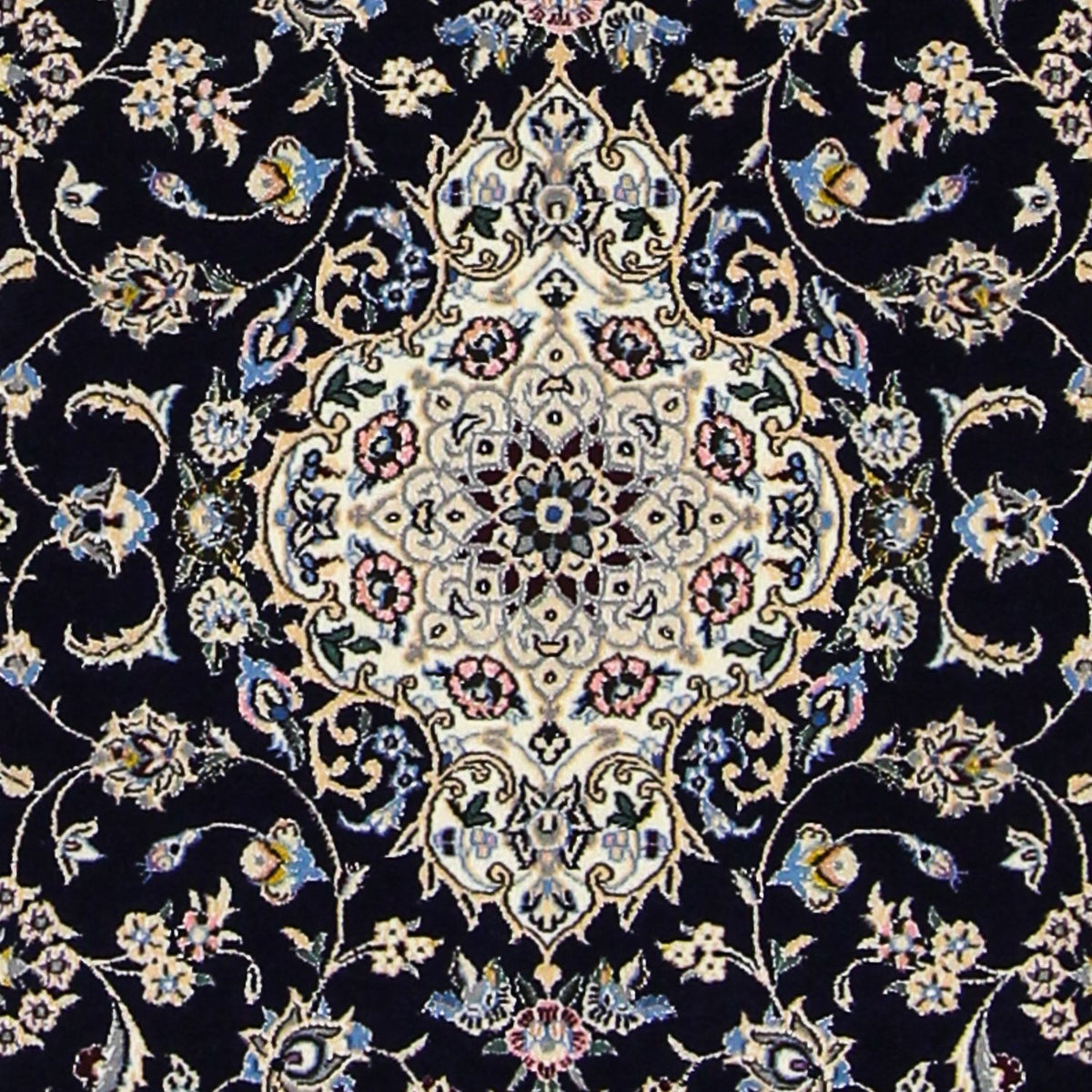 Perser Rug - Nain - Premium - 123 x 83 cm - dark blue