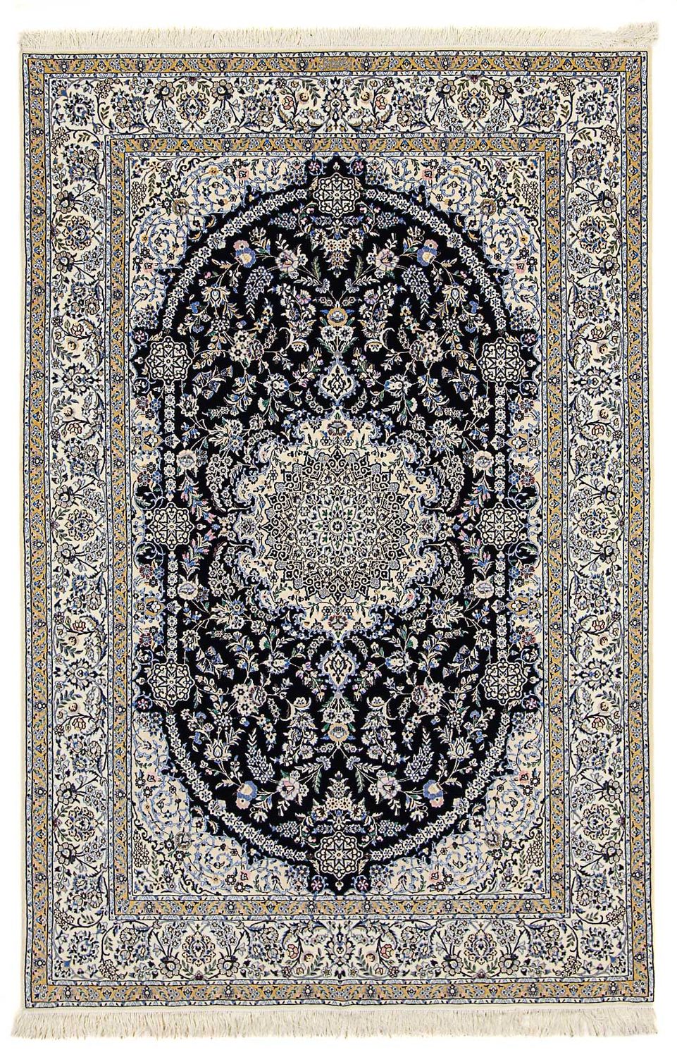 Perser Rug - Nain - Premium - 246 x 162 cm - dark blue