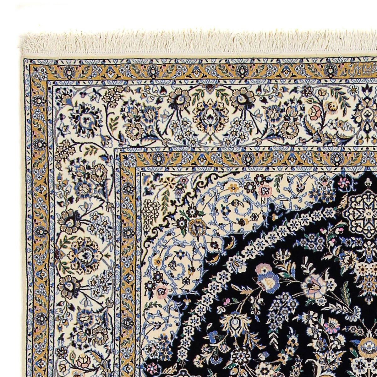 Perser Rug - Nain - Premium - 246 x 162 cm - dark blue