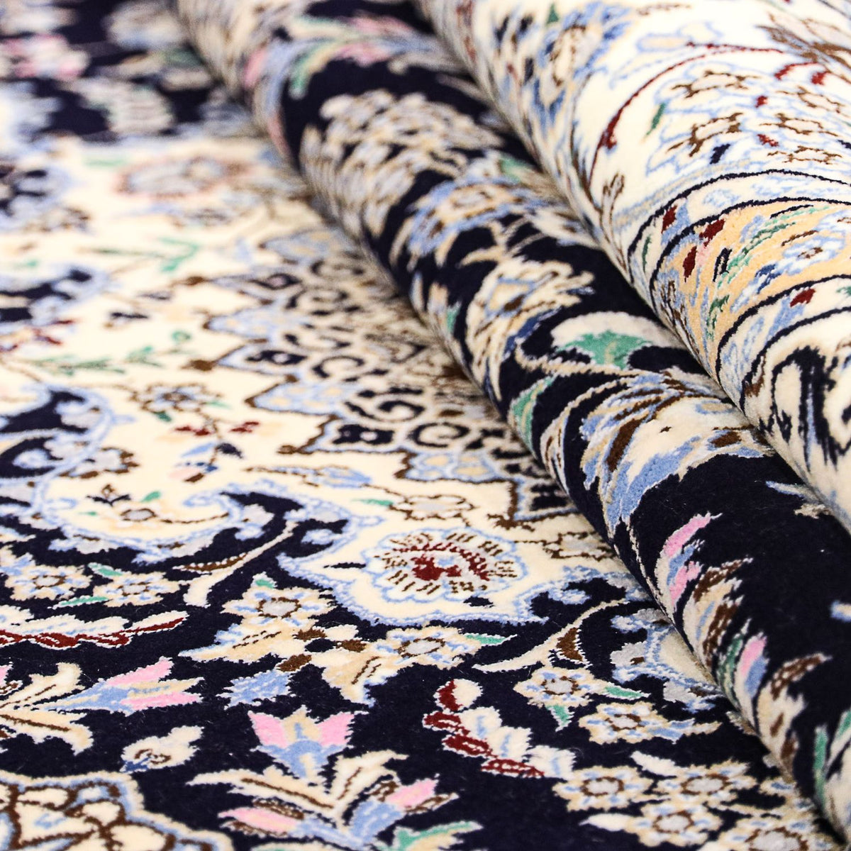 Perser Rug - Nain - Premium - 246 x 162 cm - dark blue