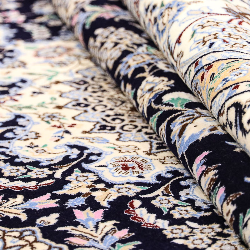 Perser Rug - Nain - Premium - 246 x 162 cm - dark blue