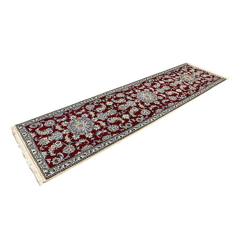 Runner Perser Rug - Nain - 286 x 78 cm - dark red
