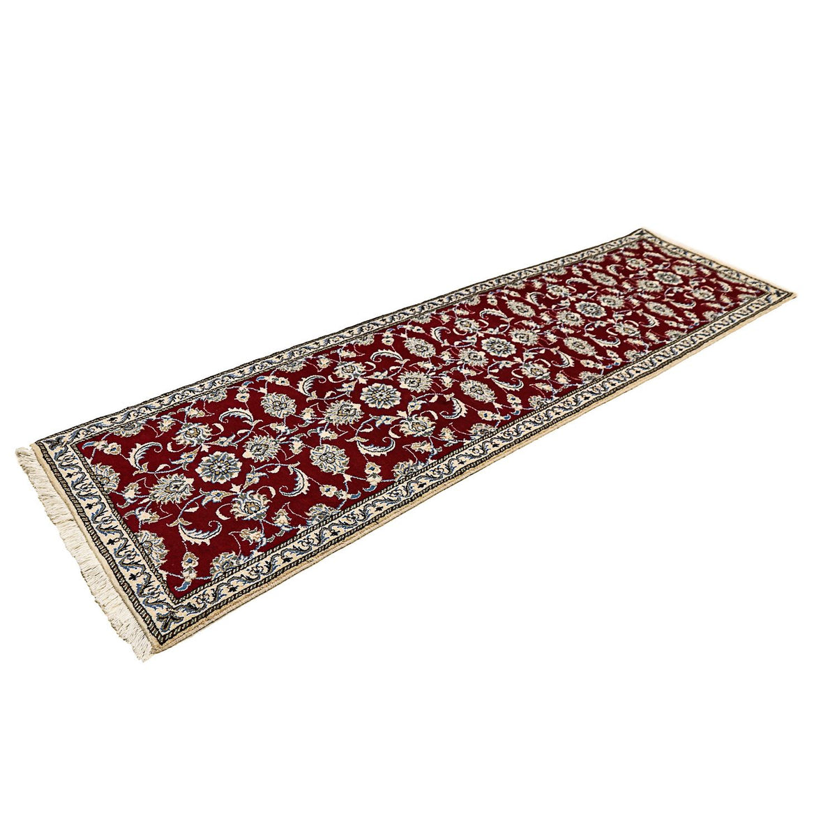 Runner Perser Rug - Nain - 265 x 80 cm - dark red