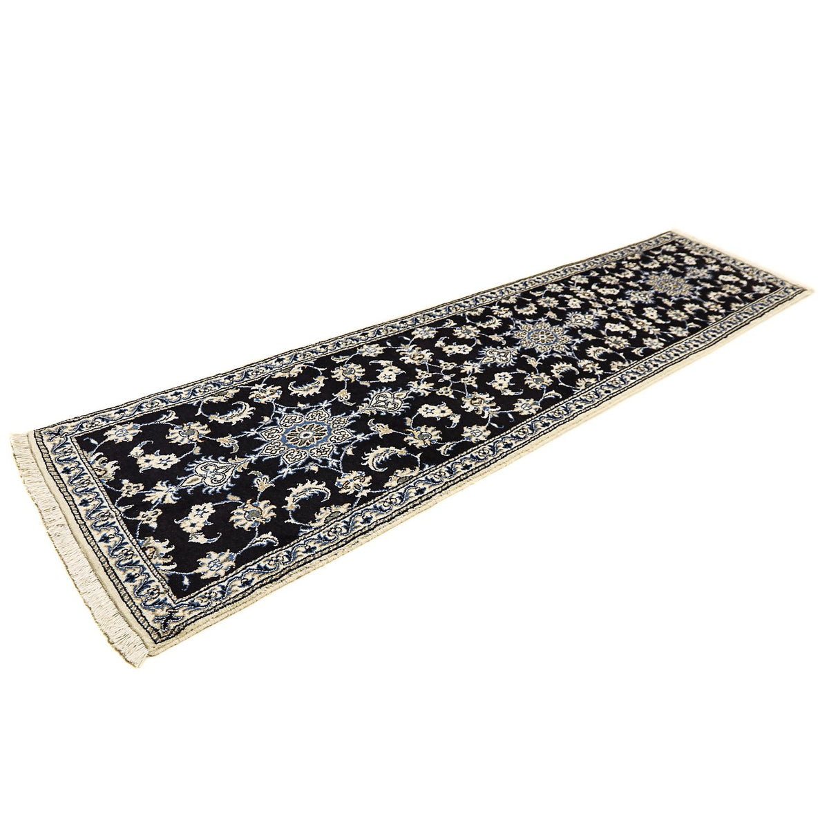 Runner Perser Rug - Nain - 297 x 76 cm - dark blue