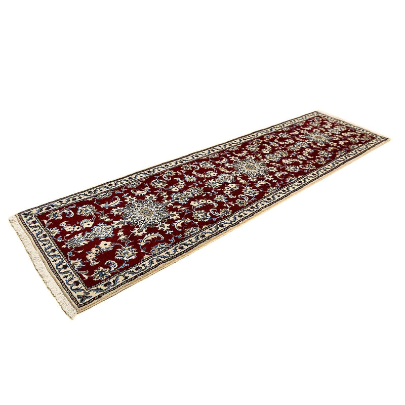 Runner Perser Rug - Nain - 283 x 78 cm - dark red