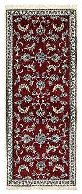 Runner Perser Rug - Nain - 197 x 80 cm - dark red