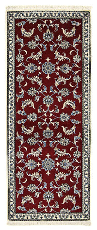 Runner Perser Rug - Nain - 197 x 80 cm - dark red