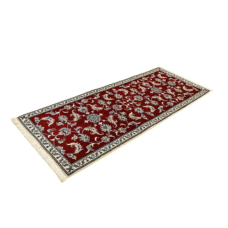Runner Perser Rug - Nain - 197 x 80 cm - dark red