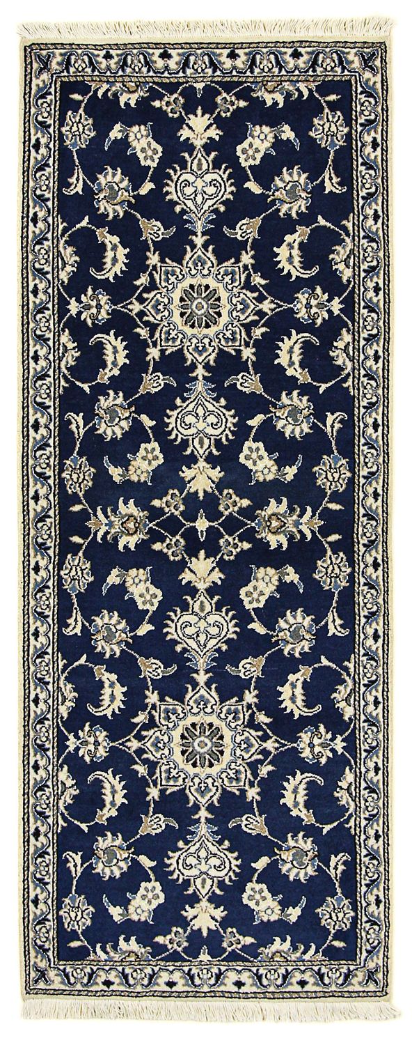 Runner Perser Rug - Nain - 195 x 77 cm - dark blue