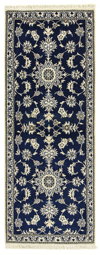 Runner Perser Rug - Nain - 195 x 77 cm - dark blue