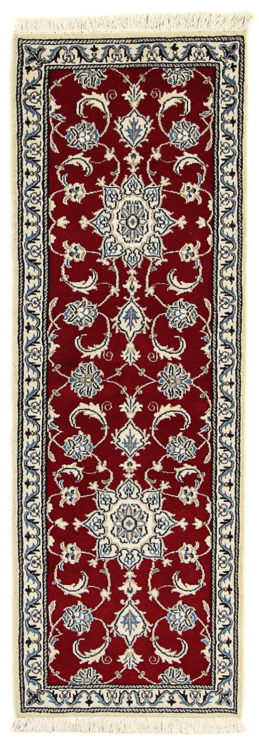 Runner Perser Rug - Nain - 188 x 60 cm - dark red