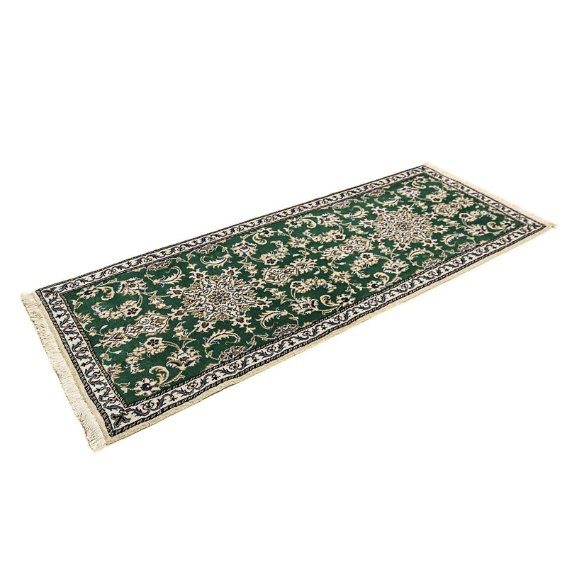 Runner Perser Rug - Nain - 200 x 74 cm - dark green