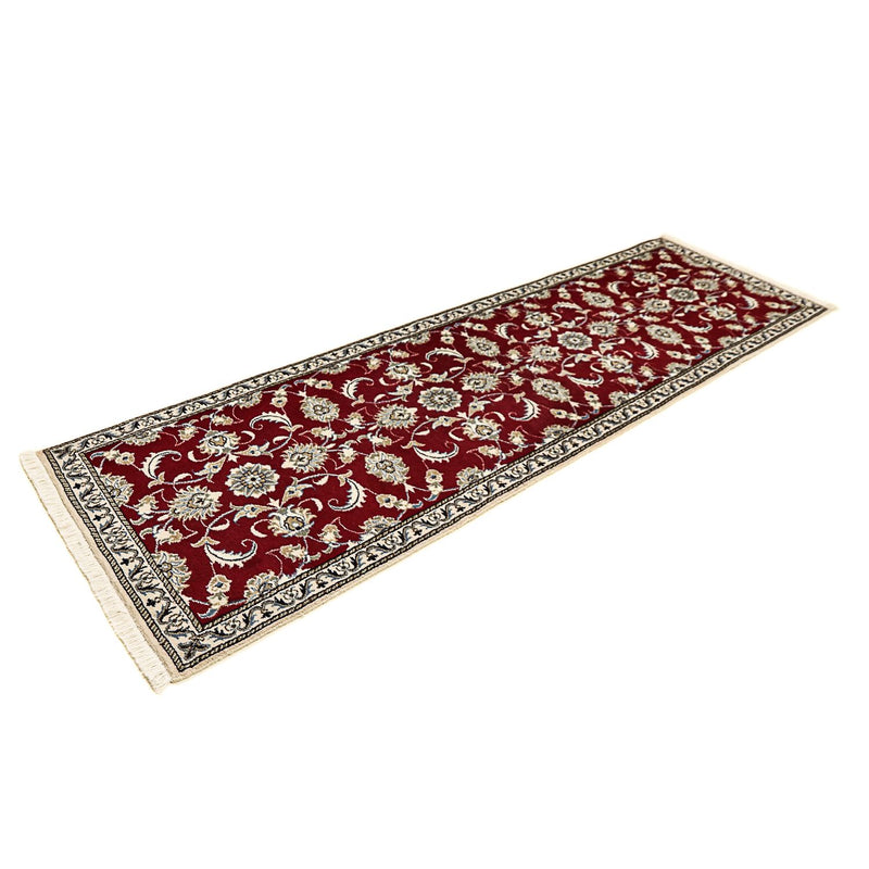 Runner Perser Rug - Nain - 256 x 77 cm - dark red