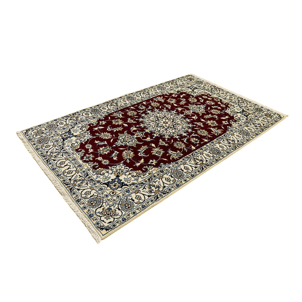 Perser Rug - Nain - 198 x 122 cm - dark red