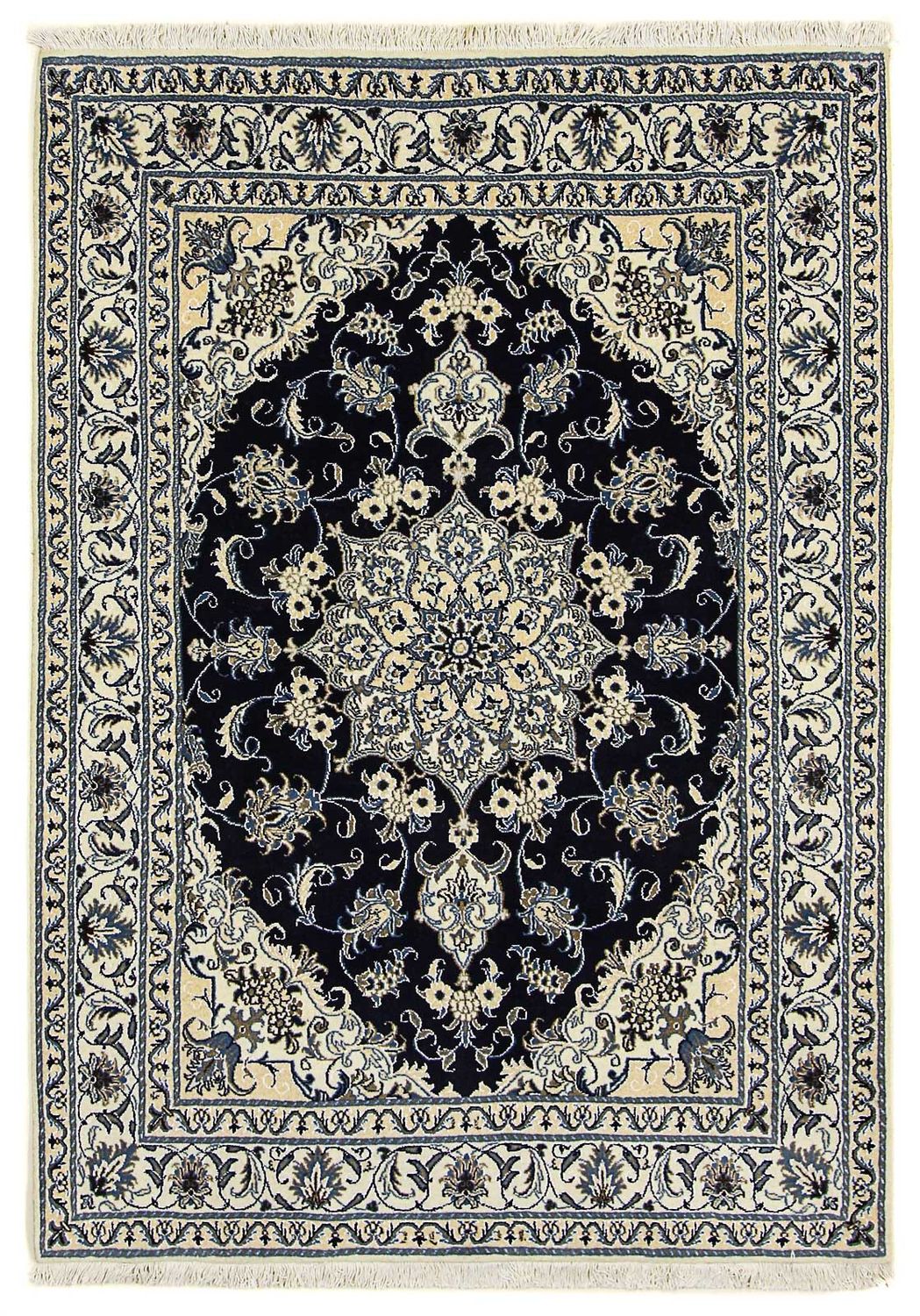 Perser Rug - Nain - 205 x 143 cm - dark blue