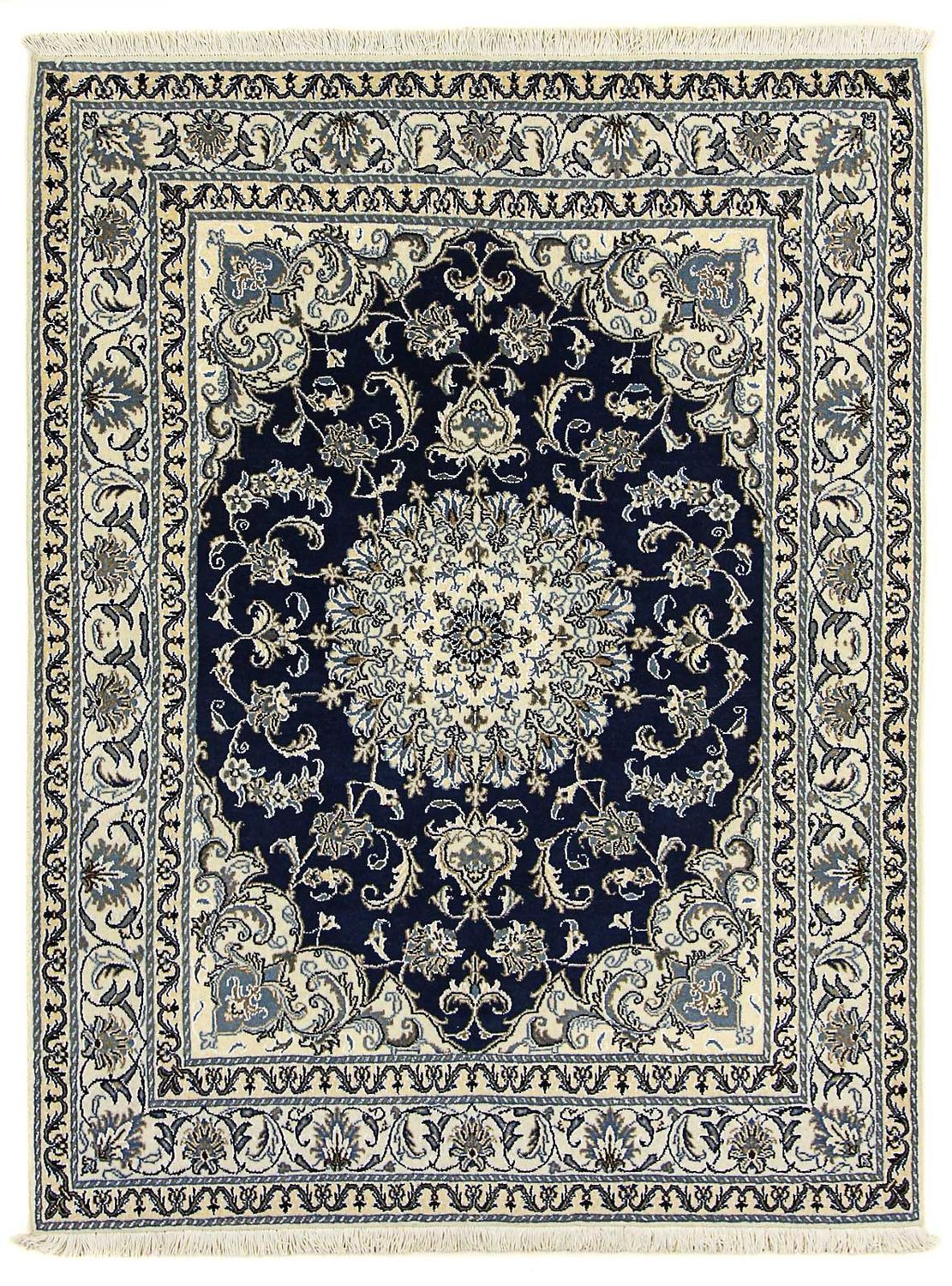 Perser Rug - Nain - 198 x 152 cm - dark blue