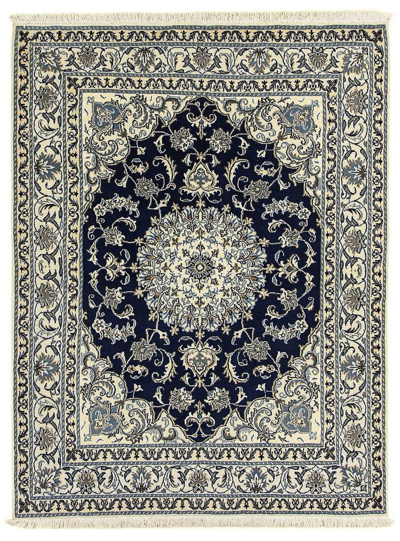 Perser Rug - Nain - 198 x 152 cm - dark blue