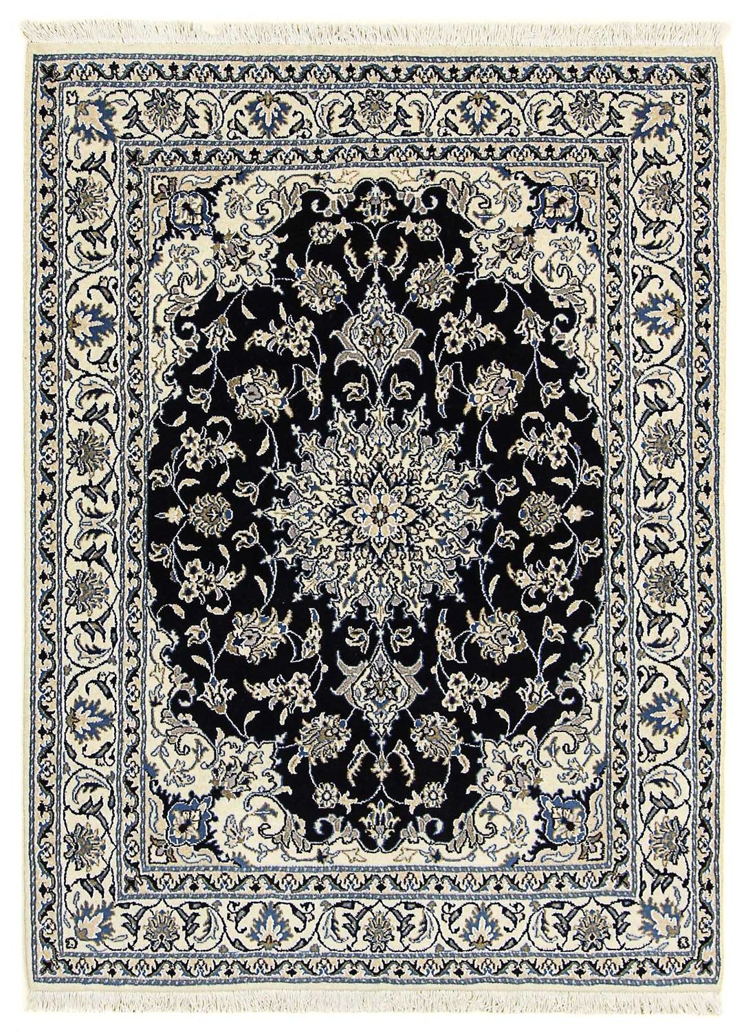 Perser Rug - Nain - 195 x 147 cm - dark blue