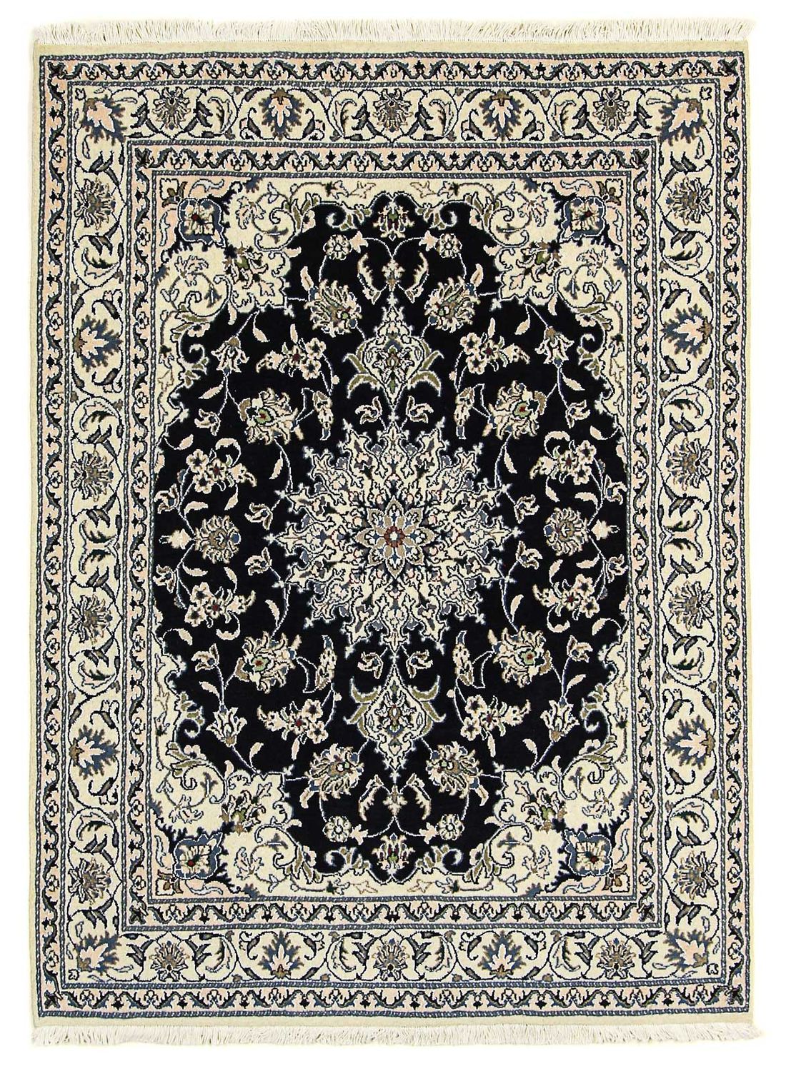 Perser Rug - Nain - 193 x 147 cm - dark blue