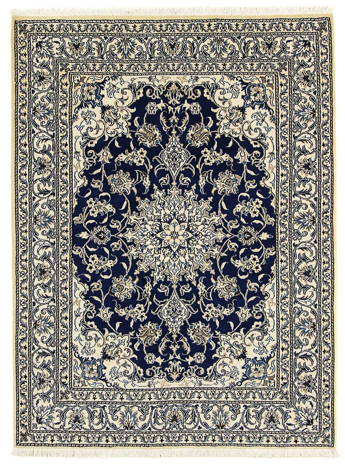 Perser Rug - Nain - 198 x 151 cm - dark blue