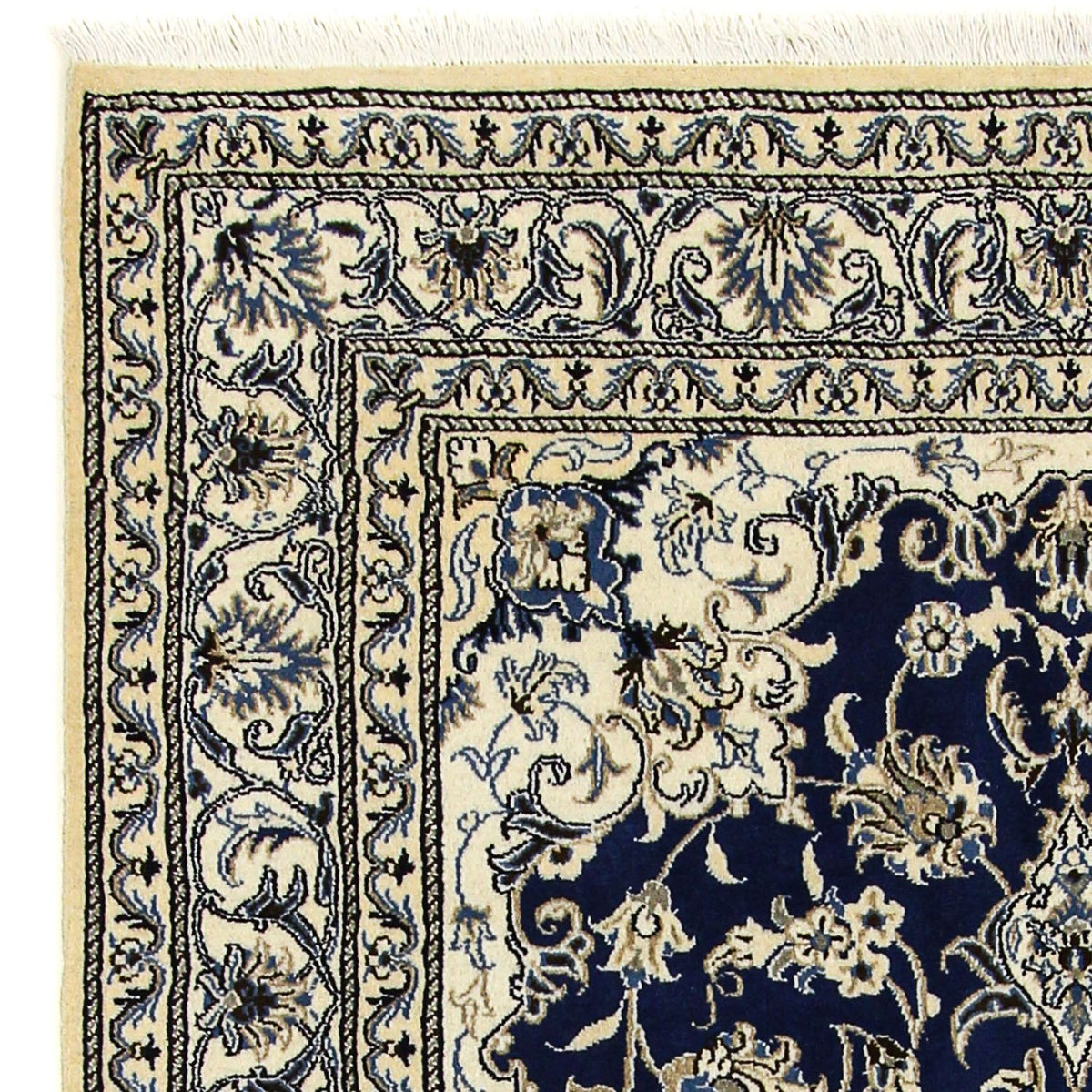 Perser Rug - Nain - 198 x 151 cm - dark blue