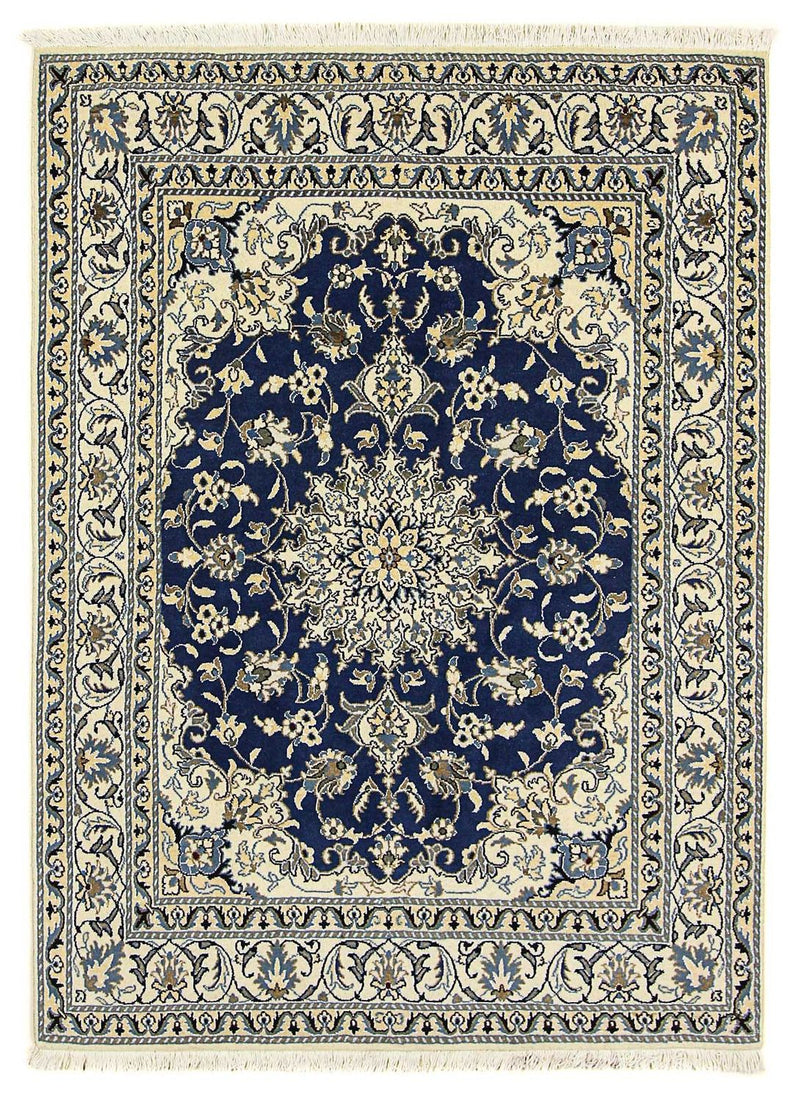 Perser Rug - Nain - 196 x 145 cm - dark blue