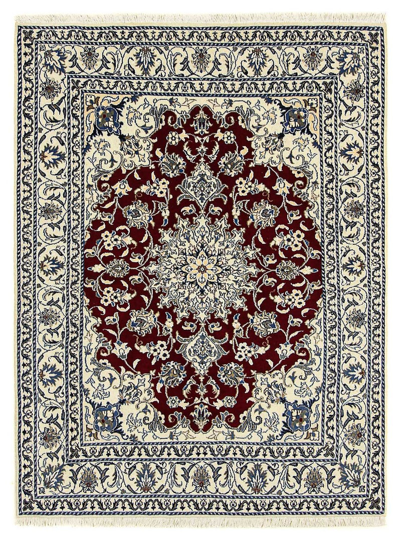 Perser Rug - Nain - 191 x 147 cm - dark red