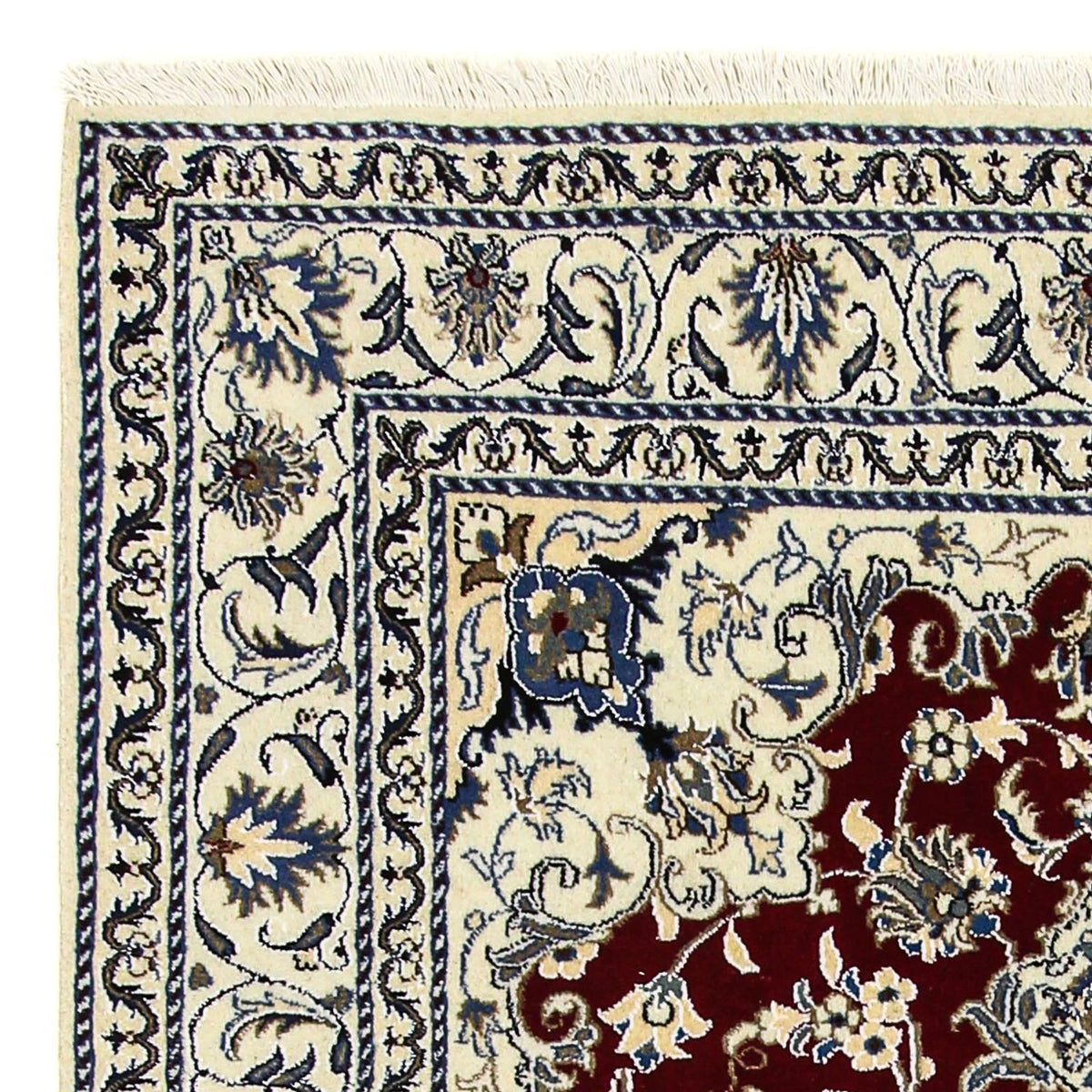 Perser Rug - Nain - 191 x 147 cm - dark red