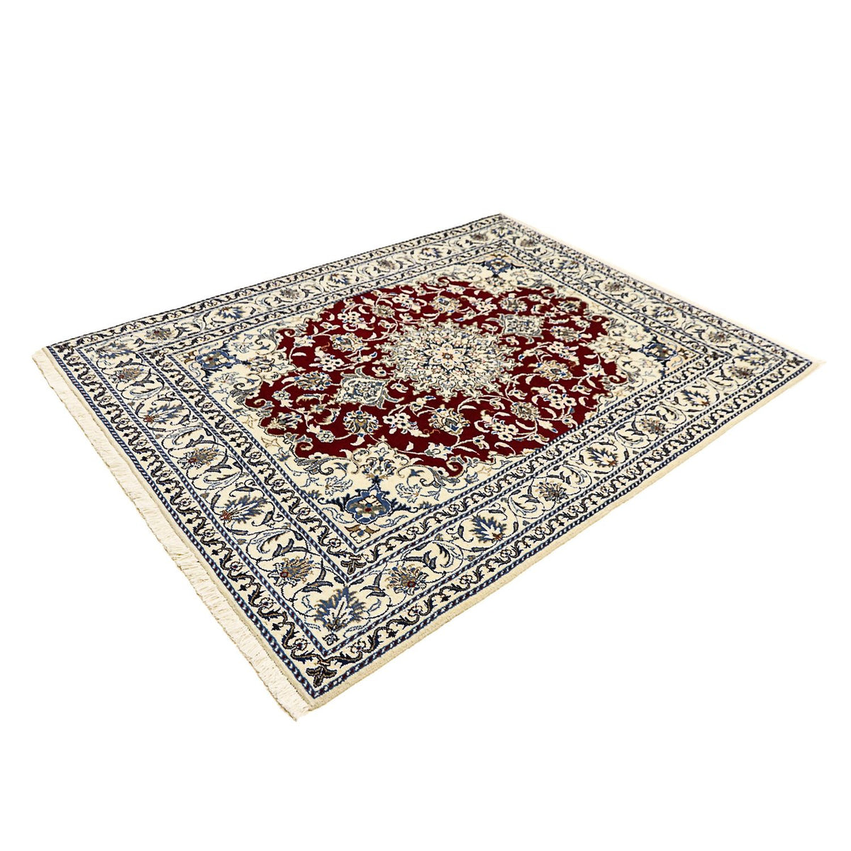 Perser Rug - Nain - 191 x 147 cm - dark red
