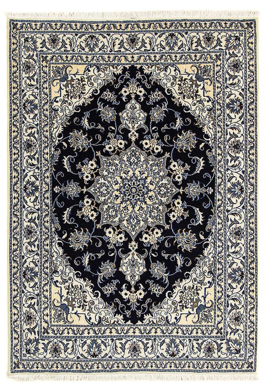 Perser Rug - Nain - 206 x 147 cm - dark blue