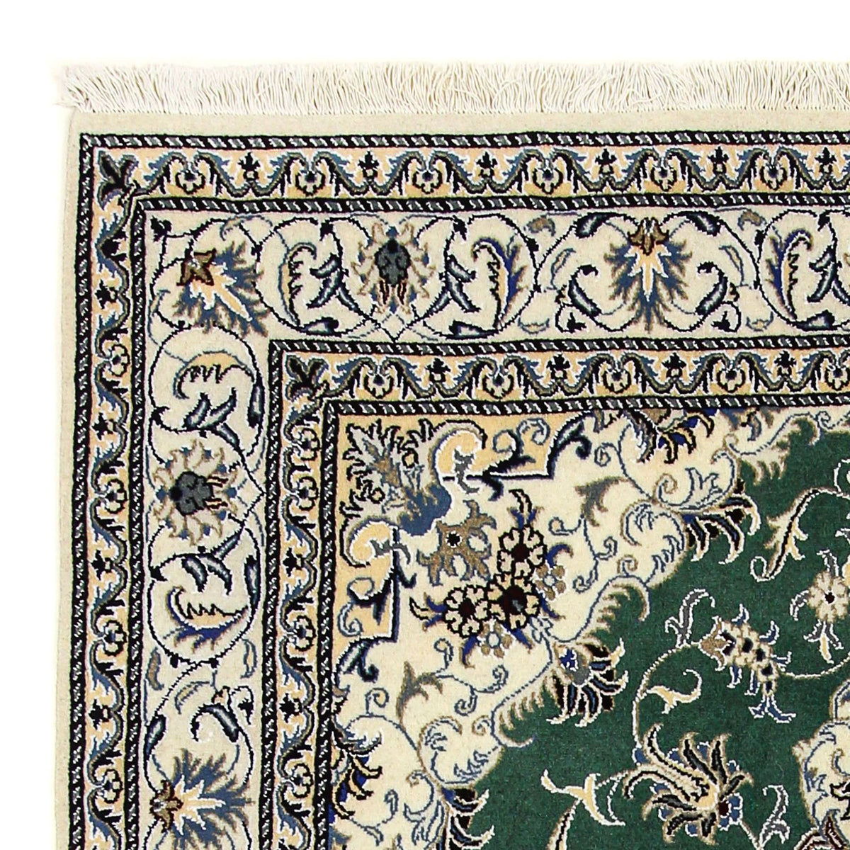 Perser Rug - Nain - 237 x 168 cm - dark green